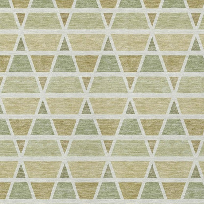 9' X 12' Sage And Green Geometric Washable Indoor Outdoor Area Rug HomeRoots