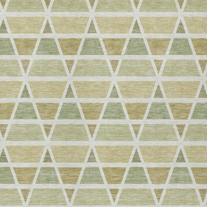 10' X 14' Sage And Green Geometric Washable Indoor Outdoor Area Rug HomeRoots