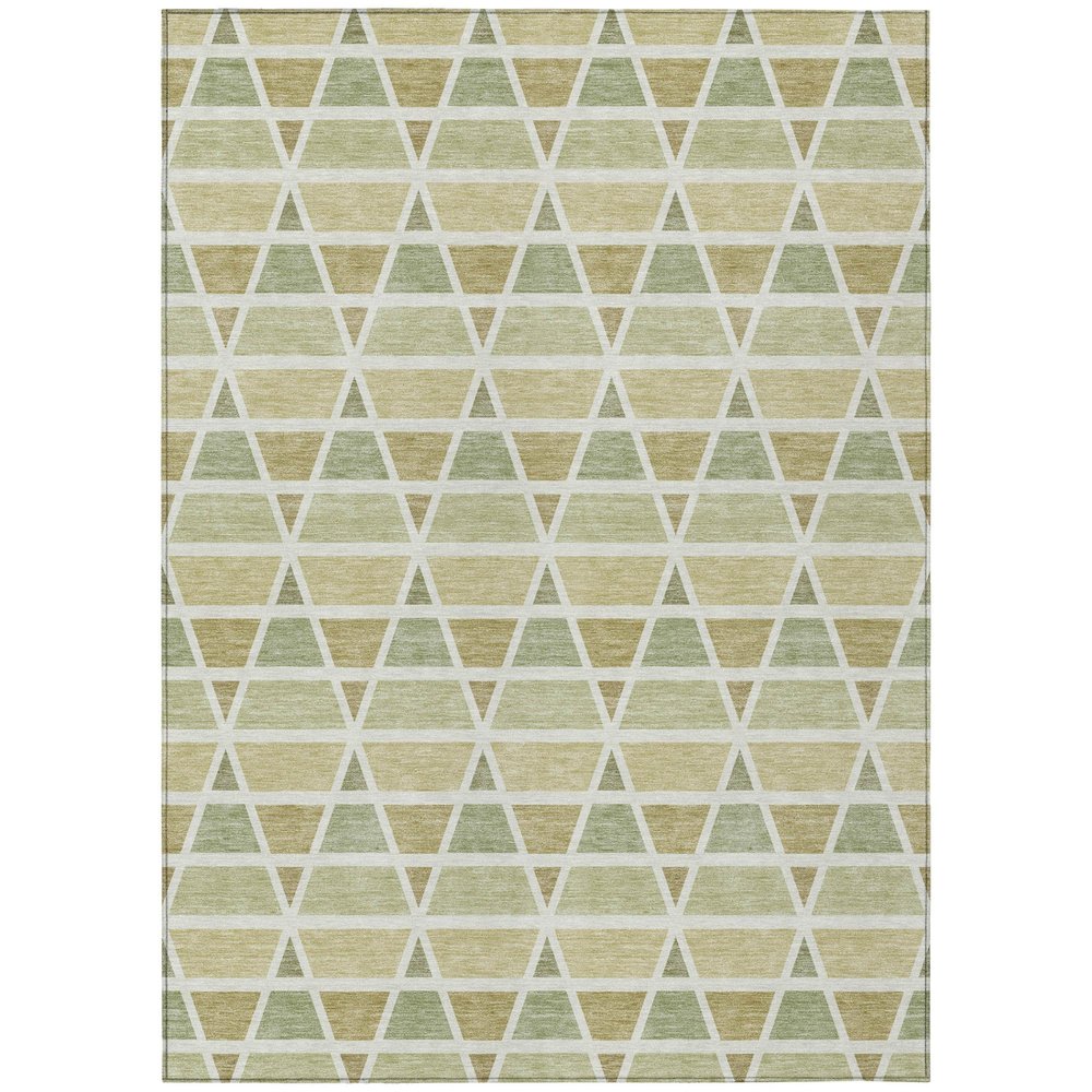 10' X 14' Sage And Green Geometric Washable Indoor Outdoor Area Rug HomeRoots