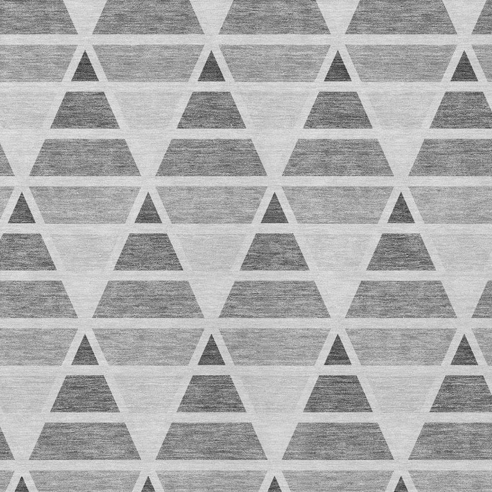 5' X 8' Gray And Silver Geometric Washable Indoor Outdoor Area Rug HomeRoots