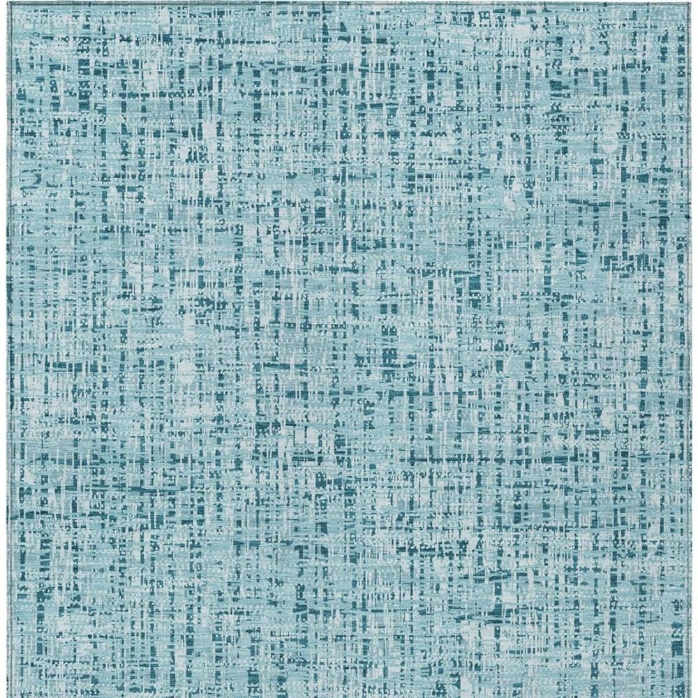 3' X 5' Aqua And Teal Blue Abstract Washable Indoor Outdoor Area Rug HomeRoots
