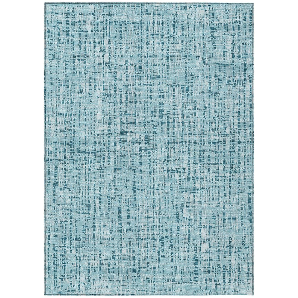 3' X 5' Aqua And Teal Blue Abstract Washable Indoor Outdoor Area Rug HomeRoots