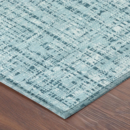 3' X 5' Aqua And Teal Blue Abstract Washable Indoor Outdoor Area Rug HomeRoots
