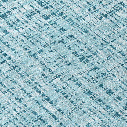 9' X 12' Aqua And Teal Blue Abstract Washable Indoor Outdoor Area Rug HomeRoots