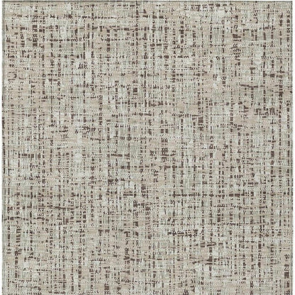 3' X 5' Beige And Brown Abstract Washable Indoor Outdoor Area Rug HomeRoots
