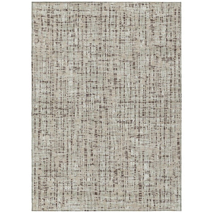 5' X 8' Beige And Brown Abstract Washable Indoor Outdoor Area Rug HomeRoots