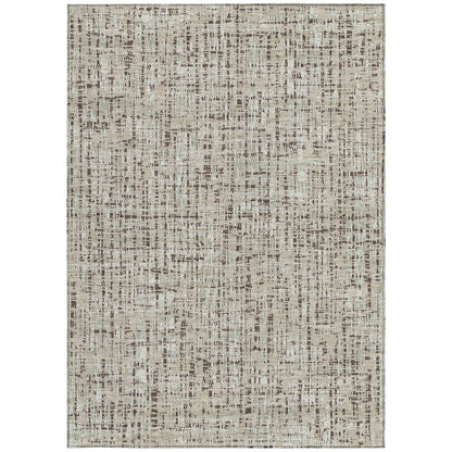 10' X 14' Beige And Brown Abstract Washable Indoor Outdoor Area Rug HomeRoots