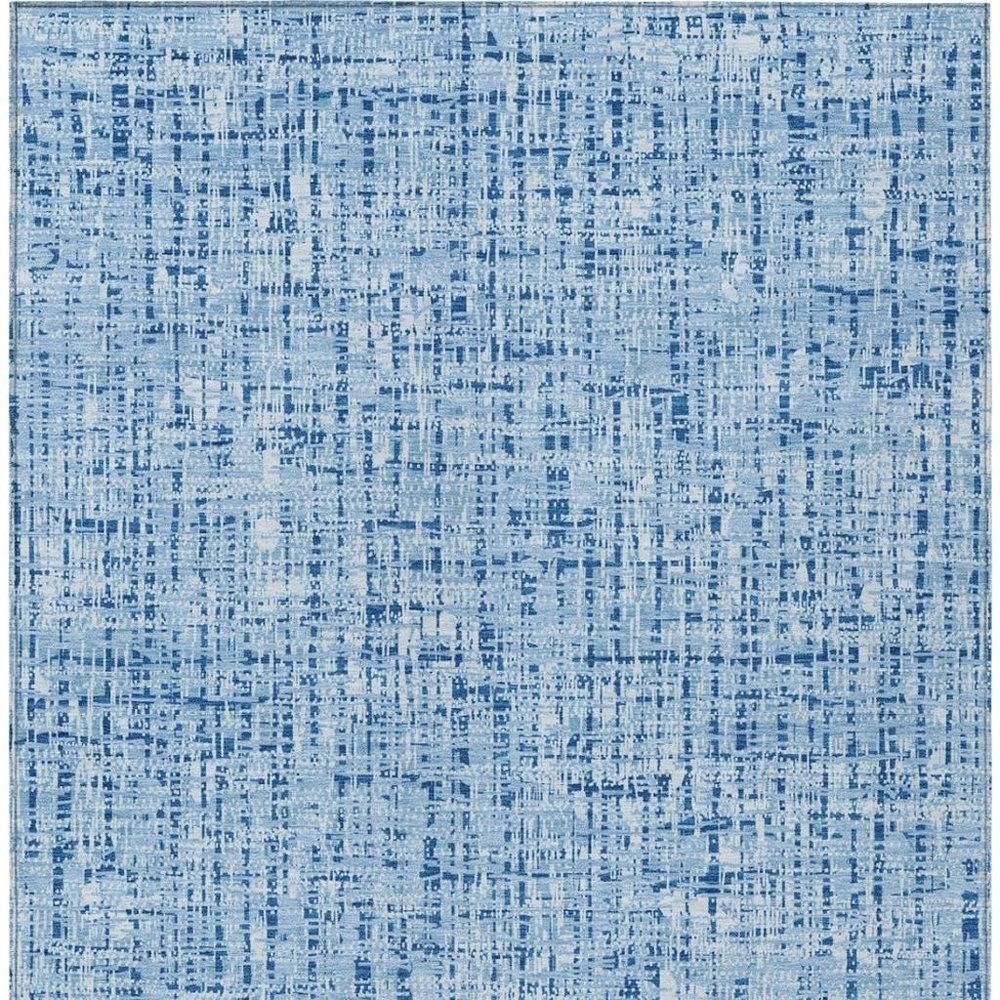 9' X 12' Blue And Denim Blue Abstract Washable Indoor Outdoor Area Rug HomeRoots