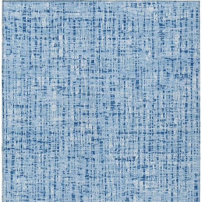 10' X 14' Blue And Denim Blue Abstract Washable Indoor Outdoor Area Rug HomeRoots