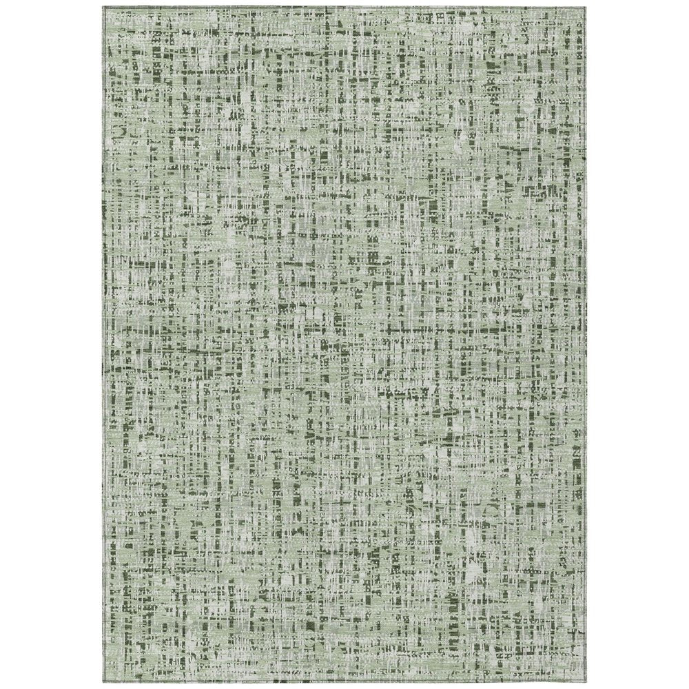 3' X 5' Green And Brown Abstract Washable Indoor Outdoor Area Rug HomeRoots