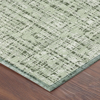 5' X 8' Green And Brown Abstract Washable Indoor Outdoor Area Rug HomeRoots