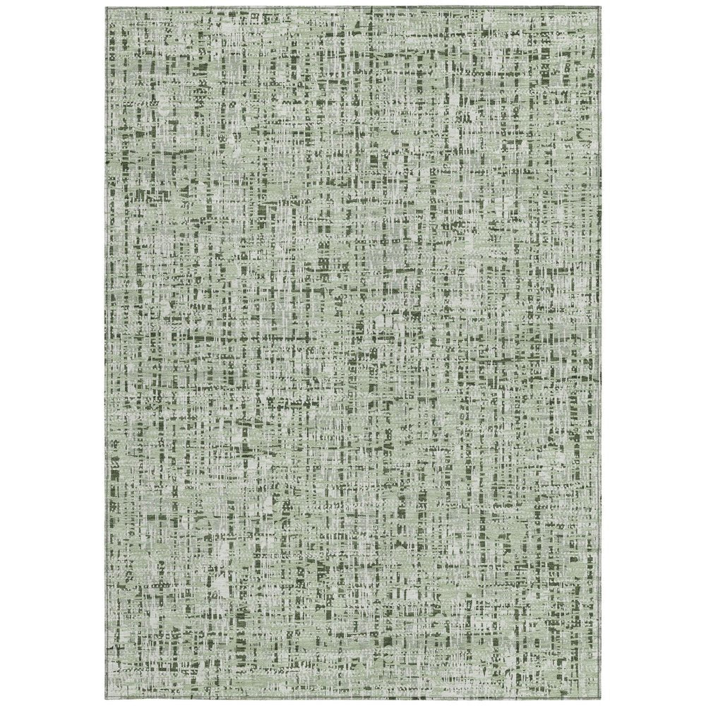 8' X 10' Green And Brown Abstract Washable Indoor Outdoor Area Rug HomeRoots