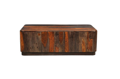 51" Dark Brown Solid Wood Solid Coffee Table HomeRoots