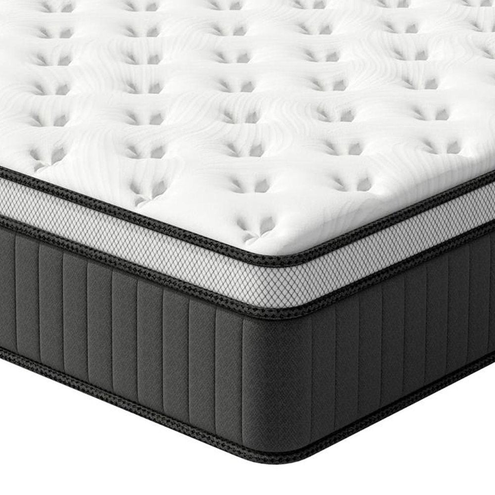 12" Queen Memory Foam Medium Euro Top Hybrid Mattress HomeRoots