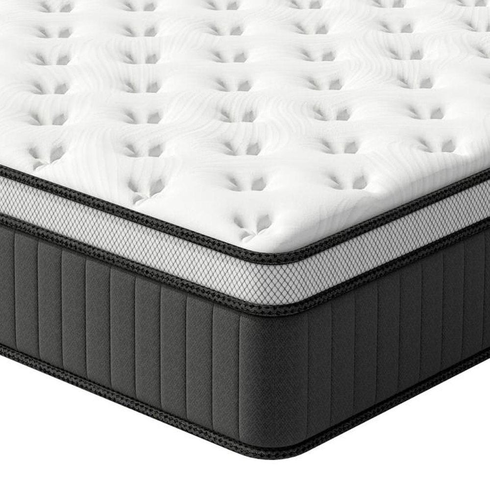 12" Queen Memory Foam Medium Euro Top Hybrid Mattress HomeRoots