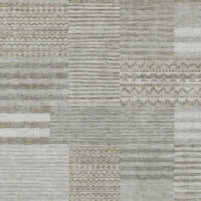 3' X 5' Taupe And Brown Striped Washable Indoor Outdoor Area Rug HomeRoots