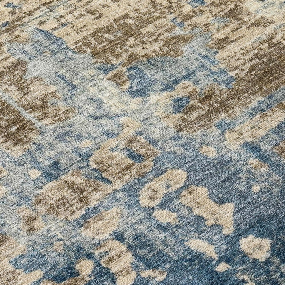 5' X 8' Brown And Khaki Abstract Washable Indoor Outdoor Area Rug HomeRoots