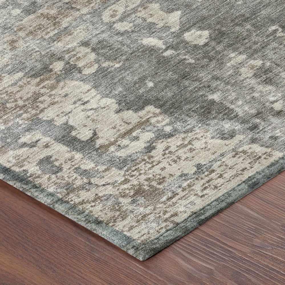 3' X 5' Khaki And Brown Abstract Washable Indoor Outdoor Area Rug HomeRoots