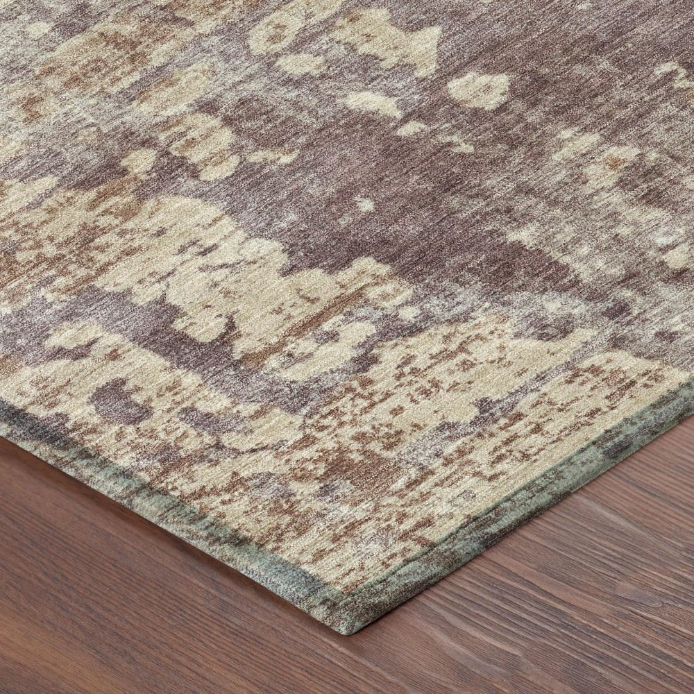 3' X 5' Orange And Beige Abstract Washable Indoor Outdoor Area Rug HomeRoots