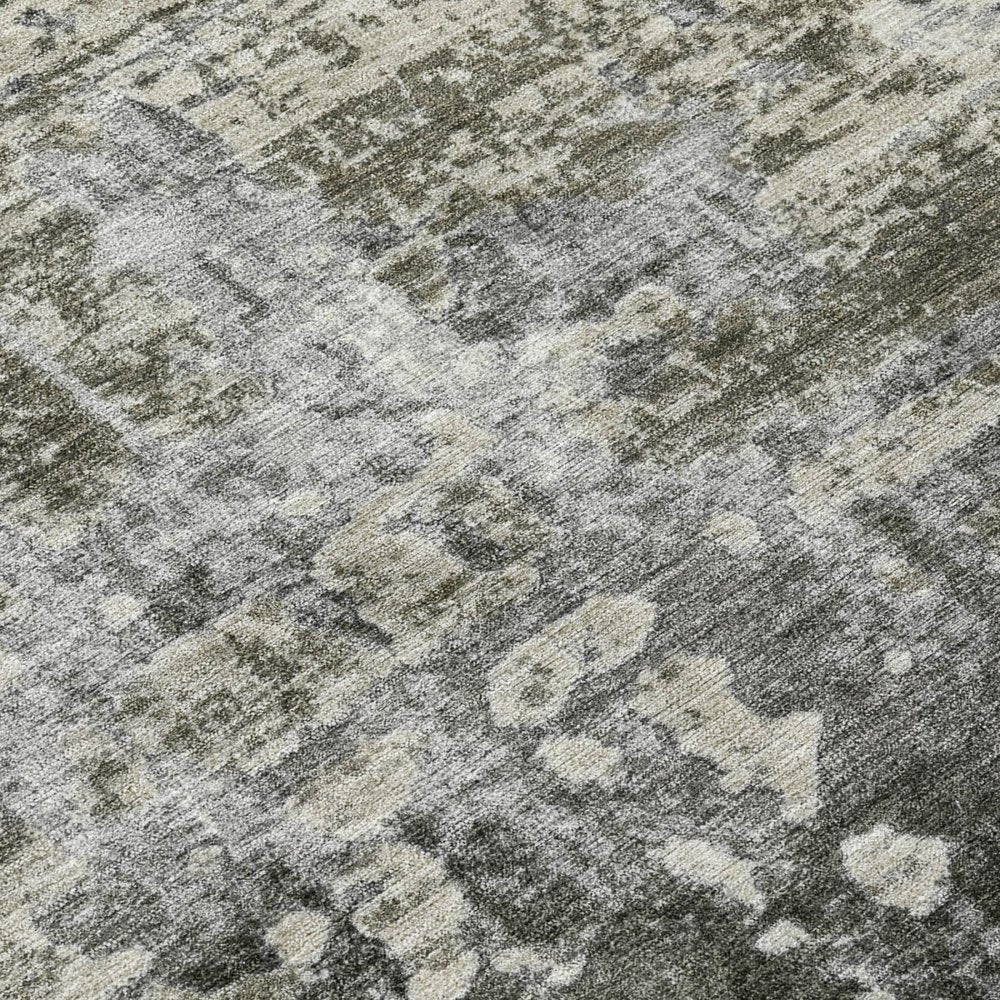 9' X 12' Pewter And Gray Abstract Washable Indoor Outdoor Area Rug HomeRoots