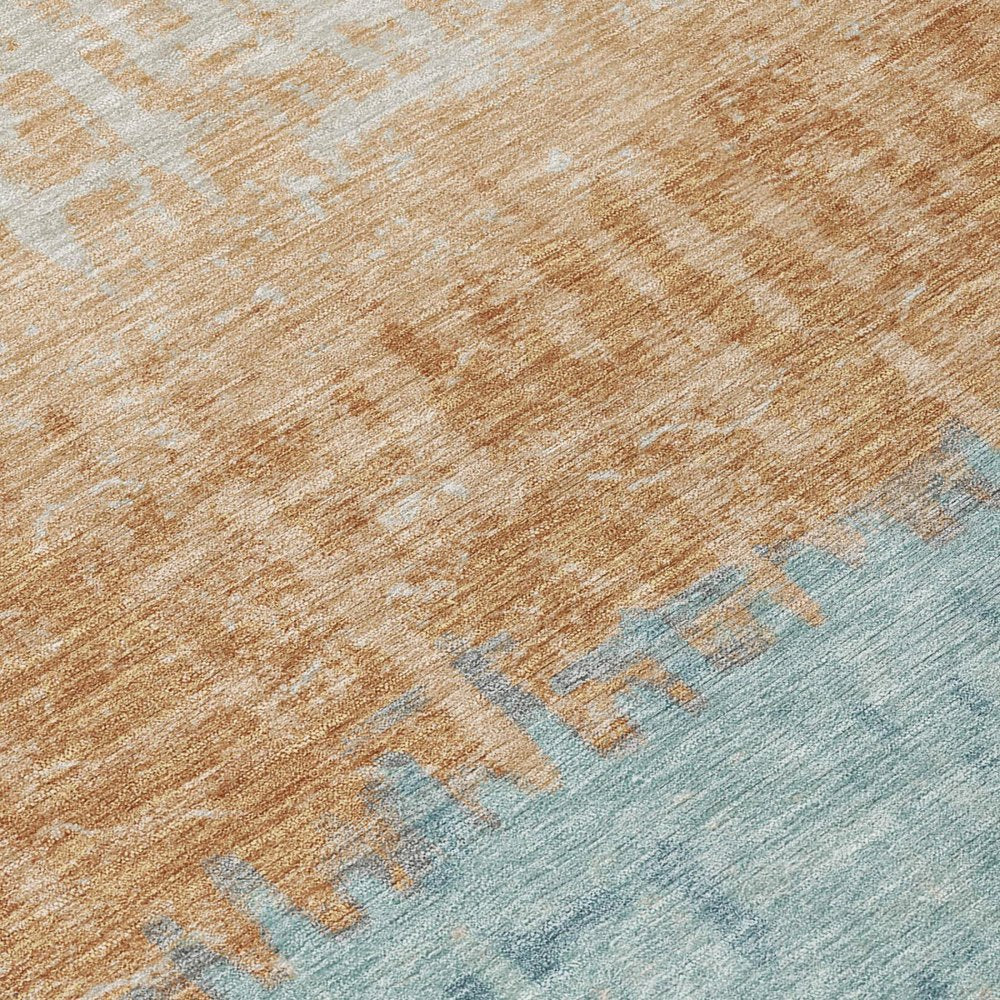 8' X 10' Graphite And Gray Striped Washable Indoor Outdoor Area Rug — view 3