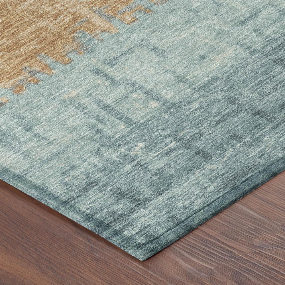 10' X 14' Graphite And Gray Striped Washable Indoor Outdoor Area Rug — view 2