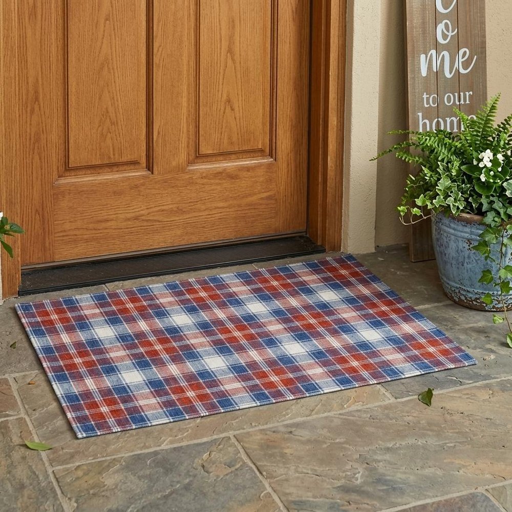 3' X 5' Blue And Ivory Geometric Washable Indoor Outdoor Area Rug HomeRoots