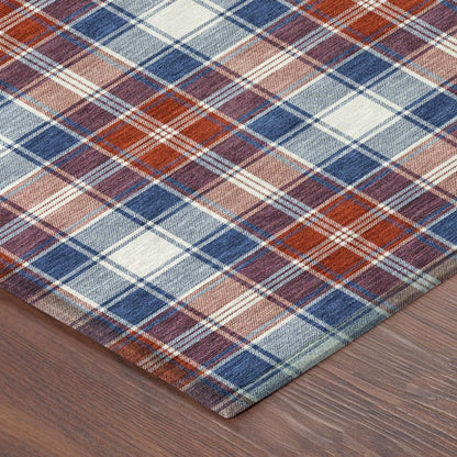 10' X 14' Blue And Ivory Geometric Washable Indoor Outdoor Area Rug HomeRoots