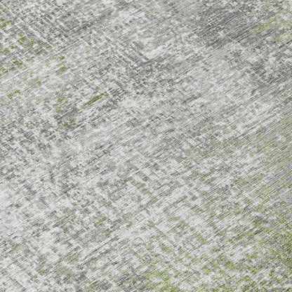 10' X 14' Fern Green And Green Abstract Washable Indoor Outdoor Area Rug HomeRoots