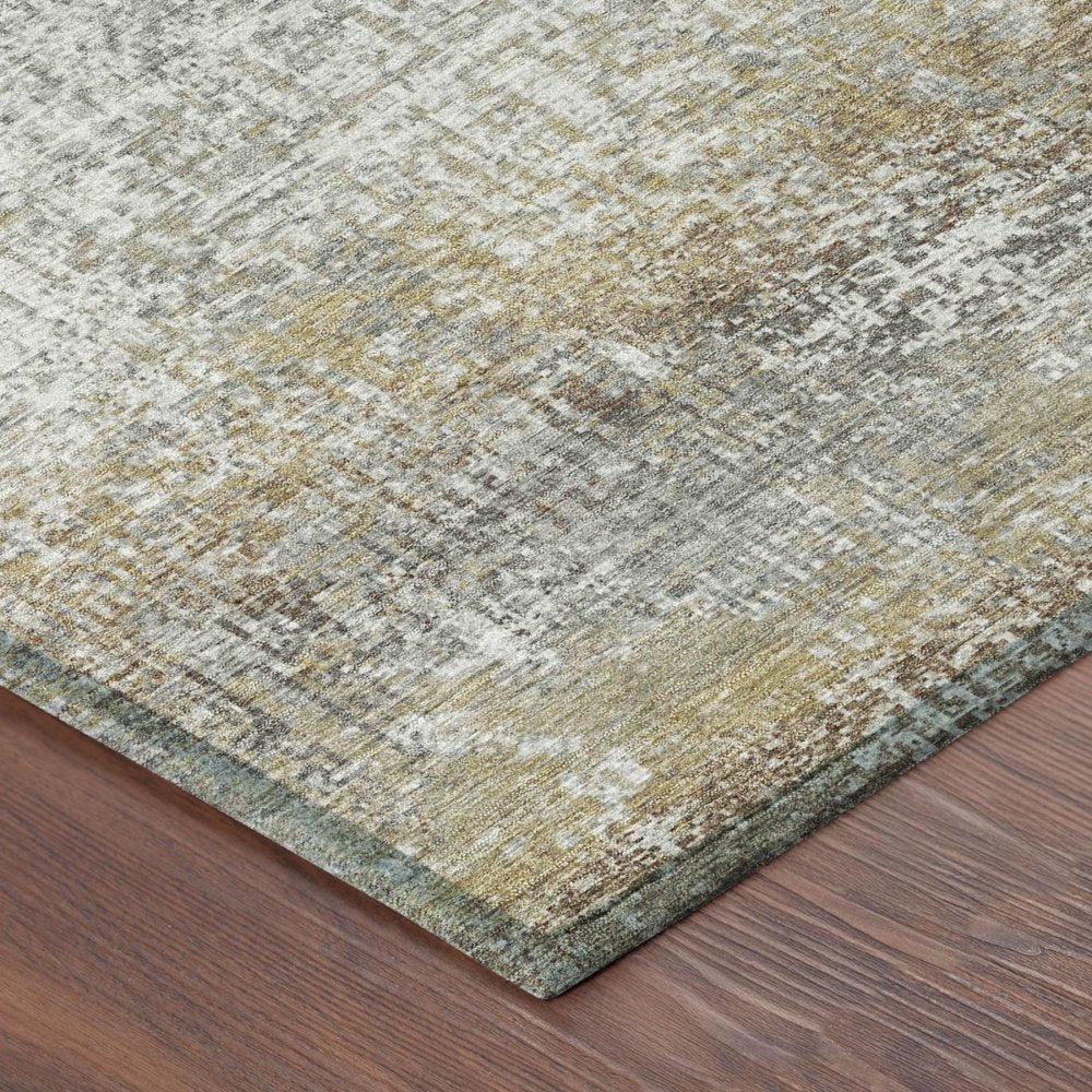 9' X 12' Gray And Khaki Abstract Washable Indoor Outdoor Area Rug HomeRoots