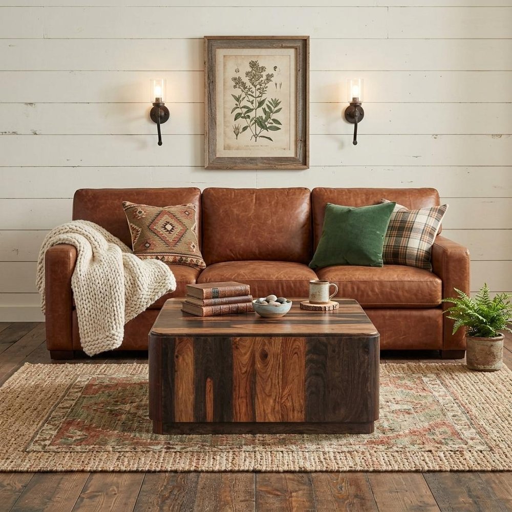 39" Dark Brown Solid Wood Square Solid Coffee Table HomeRoots
