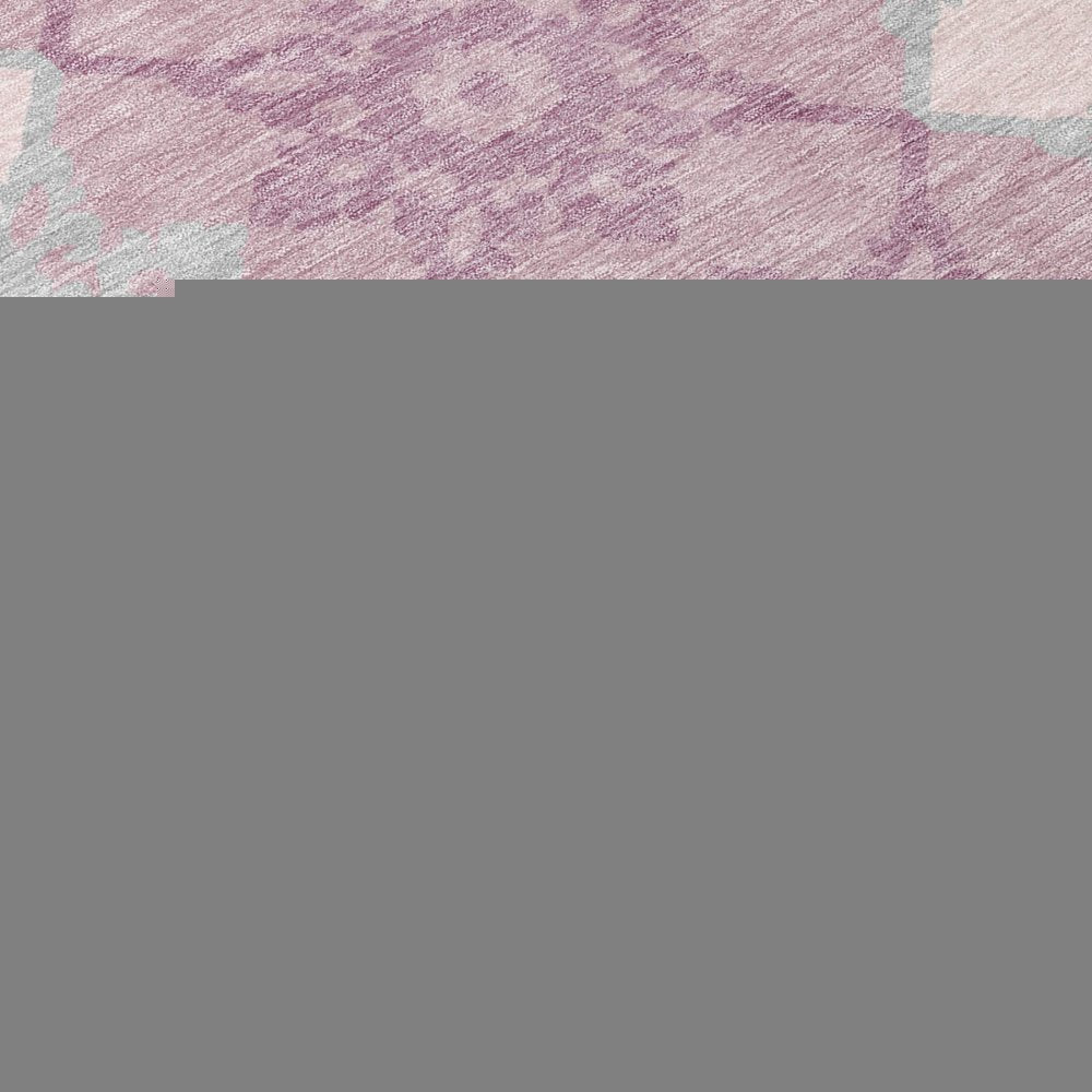 3' X 5' Pink And Pearl Floral Medallion Washable Indoor Outdoor Area Rug HomeRoots