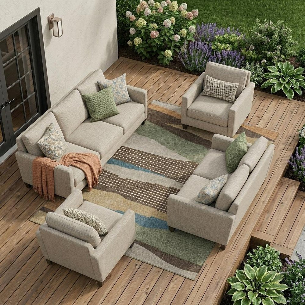 8' X 10' Coffee And Brown Abstract Washable Indoor Outdoor Area Rug HomeRoots