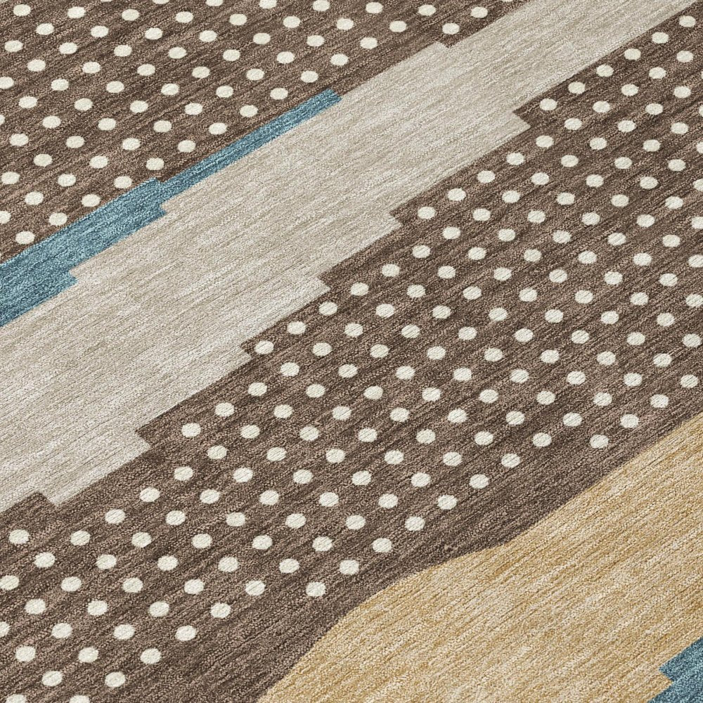 10' X 14' Coffee And Brown Abstract Washable Indoor Outdoor Area Rug HomeRoots