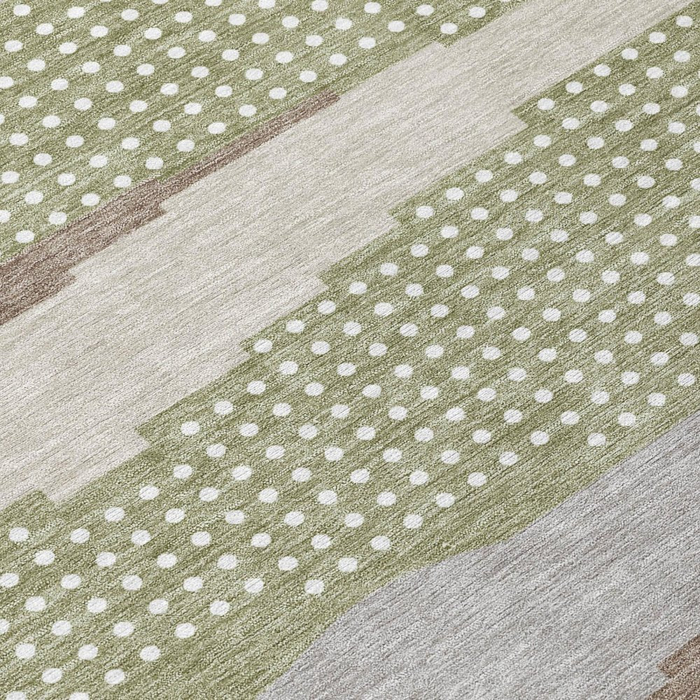 9' X 12' Sage And Green Abstract Washable Indoor Outdoor Area Rug HomeRoots