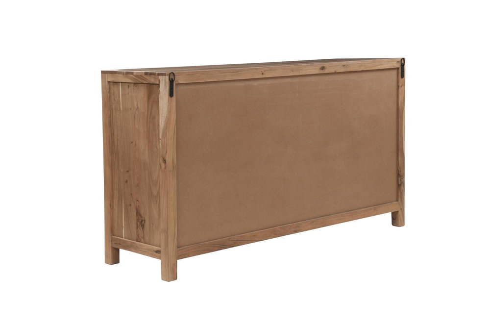 64" Brown Live Edge Solid Wood Six Drawer Double Dresser HomeRoots