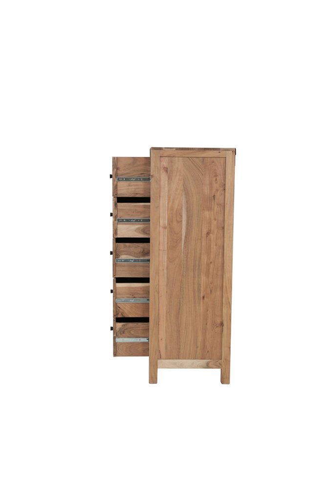 36" Natural Live Edge Solid Wood Five Drawer Lingerie Chest HomeRoots