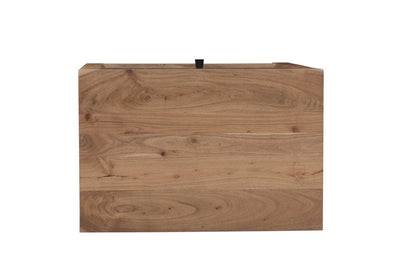 30" Natural Solid Wood Square Live Edge One Drawer Nightstand HomeRoots