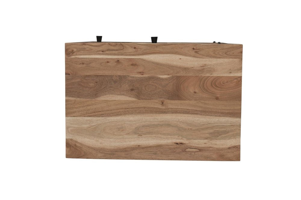 30" Natural Solid Wood Live Edge One Drawer Nightstand — view 7