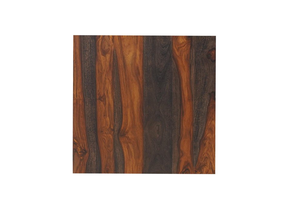 23" Dark Brown Solid Wood Square Pedestal End Table HomeRoots
