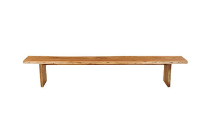 84" Brown Solid Wood Live Edge Dining Bench HomeRoots