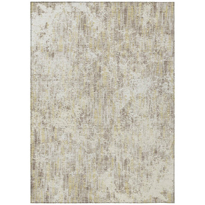 9' X 12' Ivory And Silver Abstract Washable Indoor Outdoor Area Rug HomeRoots