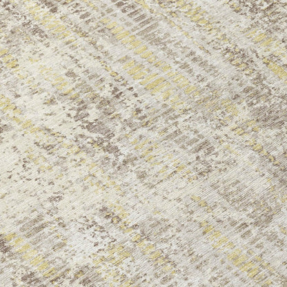 9' X 12' Ivory And Silver Abstract Washable Indoor Outdoor Area Rug HomeRoots