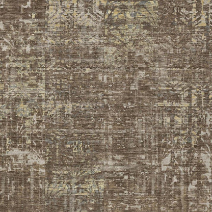 8' X 10' Chocolate And Brown Abstract Washable Indoor Outdoor Area Rug