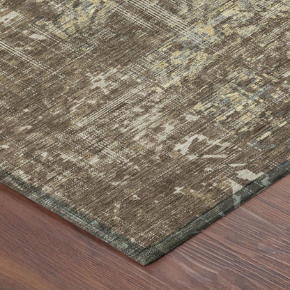 10' X 14' Chocolate And Brown Abstract Washable Indoor Outdoor Area Rug HomeRoots