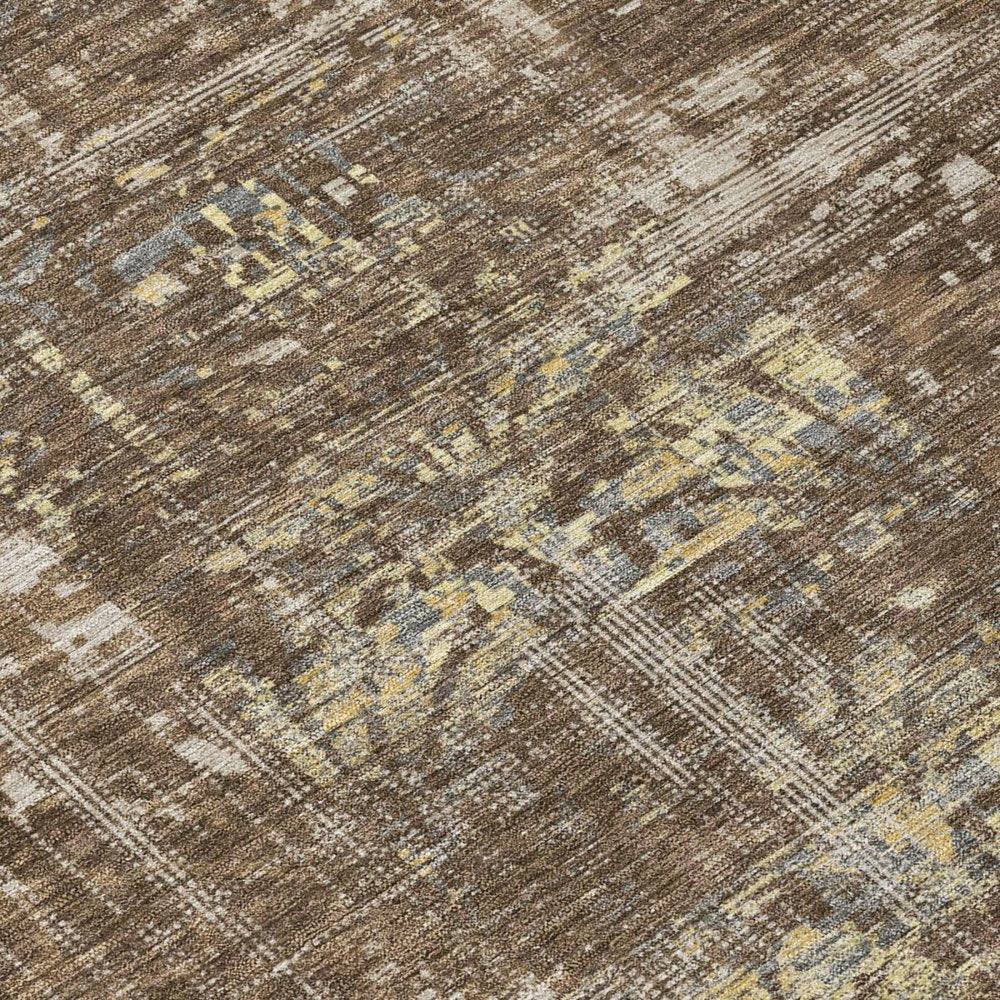 10' X 14' Chocolate And Brown Abstract Washable Indoor Outdoor Area Rug HomeRoots