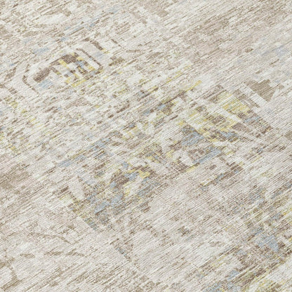 10' X 14' Ivory And Silver Abstract Washable Indoor Outdoor Area Rug HomeRoots