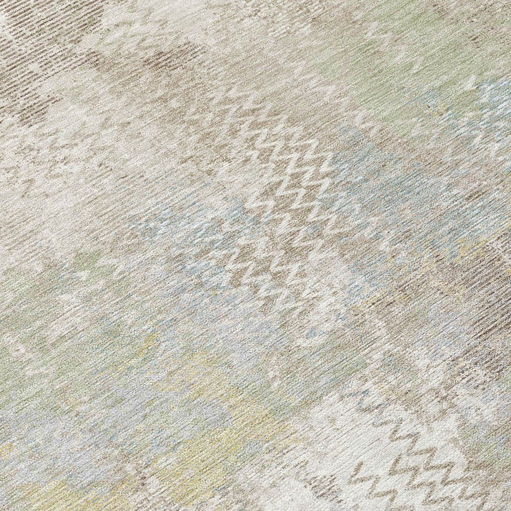 8' X 10' Ivory And Silver Abstract Washable Indoor Outdoor Area Rug HomeRoots