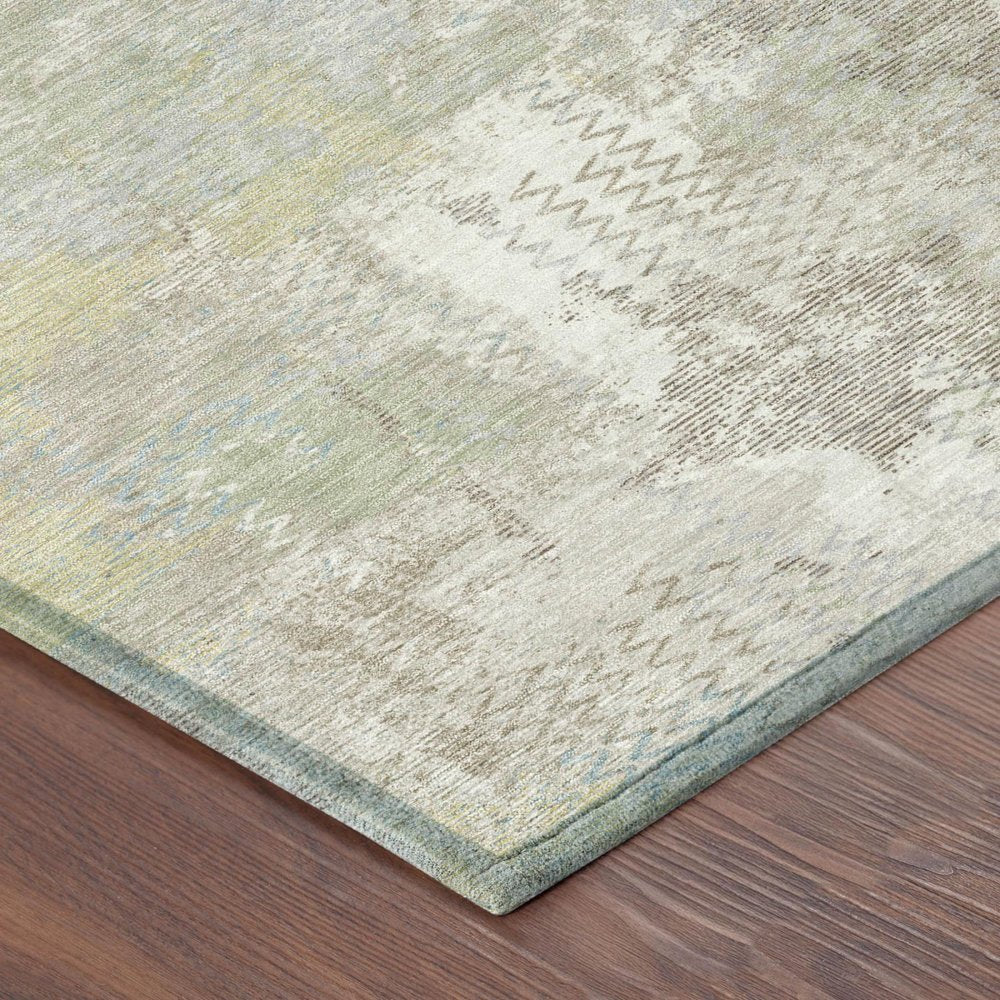 9' X 12' Ivory And Silver Abstract Washable Indoor Outdoor Area Rug HomeRoots