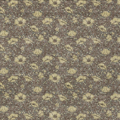 9' X 12' Brown And Coffee Floral Washable Indoor Outdoor Area Rug